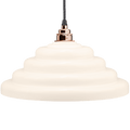 70s OPALINE GLASS PENDANT SHADE - DYKE & DEAN