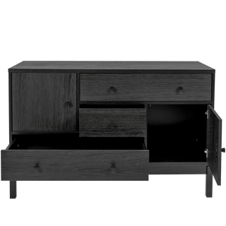 ABBEYWOOD BLACK SIDEBOARD OAK - DYKE & DEAN