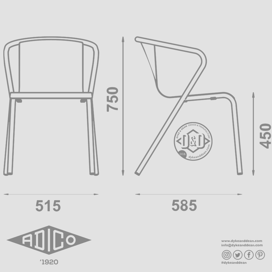 ADICO MANEL STACKING CHAIR - DYKE & DEAN