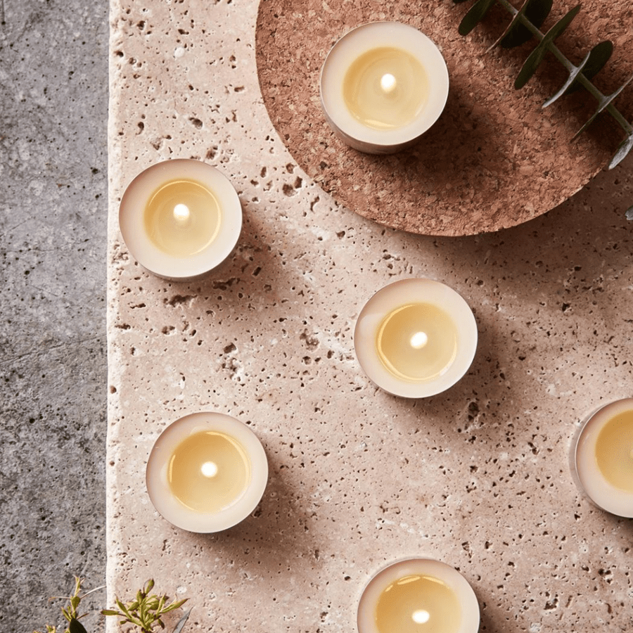 APPLE & ELDERFLOWER TEALIGHT CANDLES - DYKE & DEAN