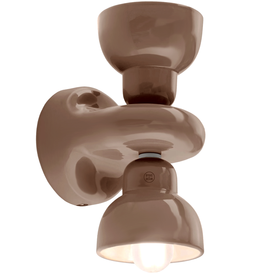 BERIMBAU CERAMIC DOUBLE SHADE WALL LAMP - DYKE & DEAN