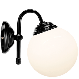 BISTRO OPAL GLOBE WALL LIGHT BLACK - DYKE & DEAN