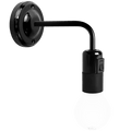 BLACK CERAMIC 90° DEGREE WALL LIGHT SWITCHED - DYKE & DEAN