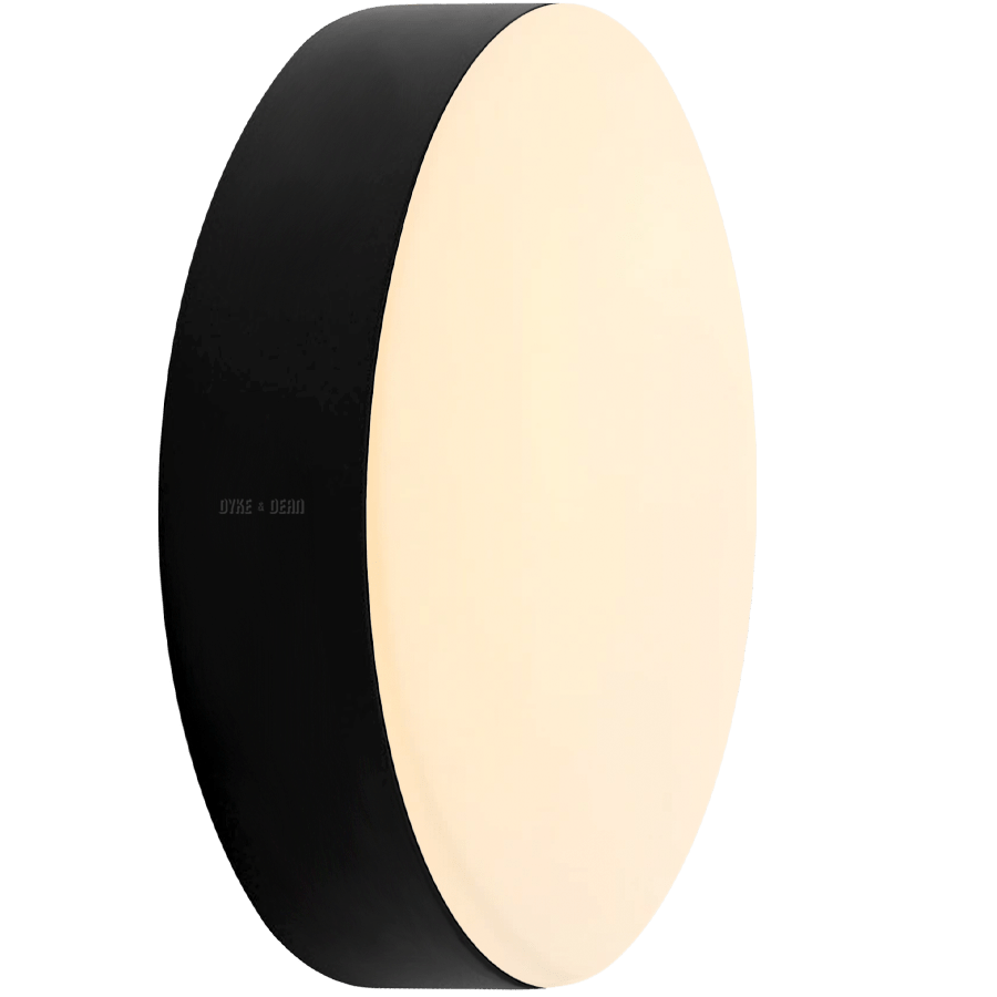 BLACK DISC WALL & CEILING LIGHT 540MM - DYKE & DEAN