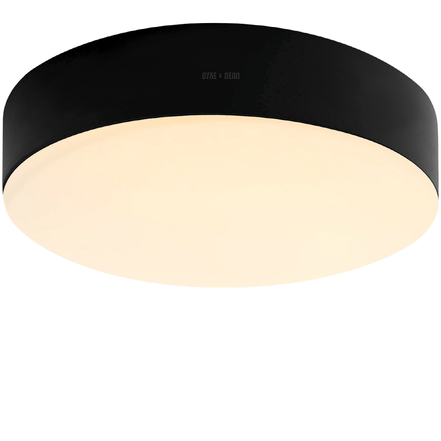 BLACK DISC WALL & CEILING LIGHT 540MM - DYKE & DEAN