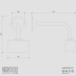BLACK PEG TUBE PICTURE LIGHT - DYKE & DEAN
