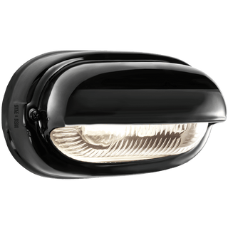 BLACK PORCELAIN BULKHEAD LAMP - DYKE & DEAN