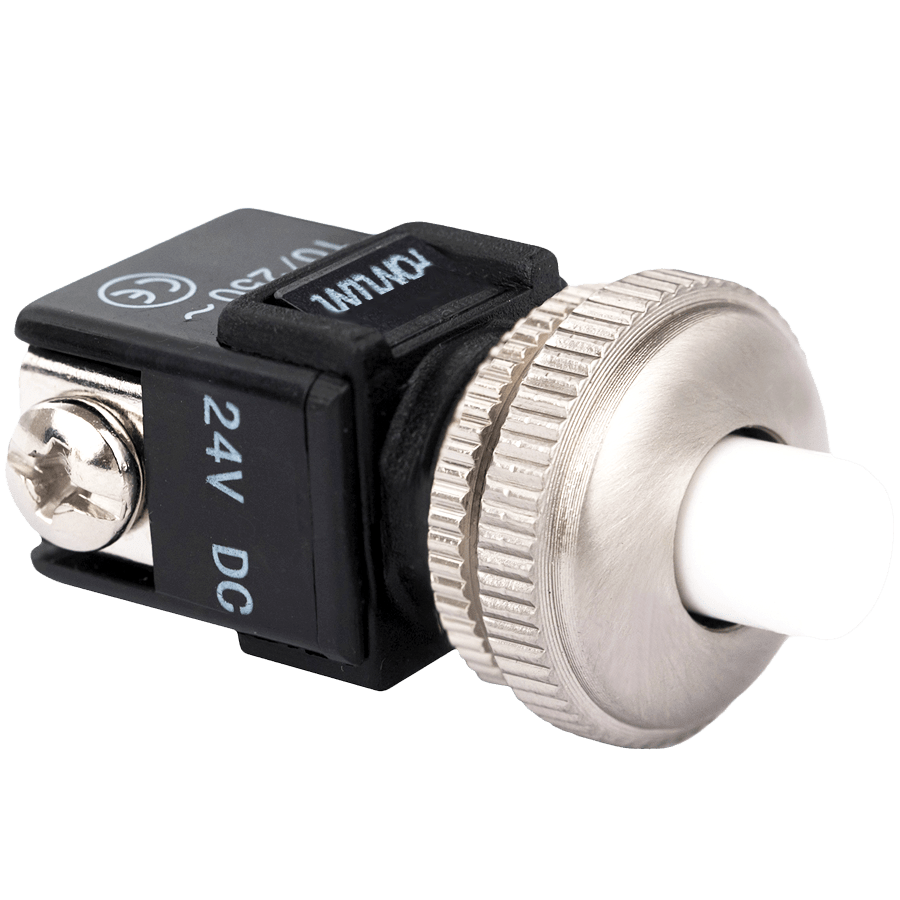 BLACK/STEEL PUSH BUTTON DOORBELL - HARDWARE - DYKE & DEAN  - Homewares | Lighting | Modern Home Furnishings