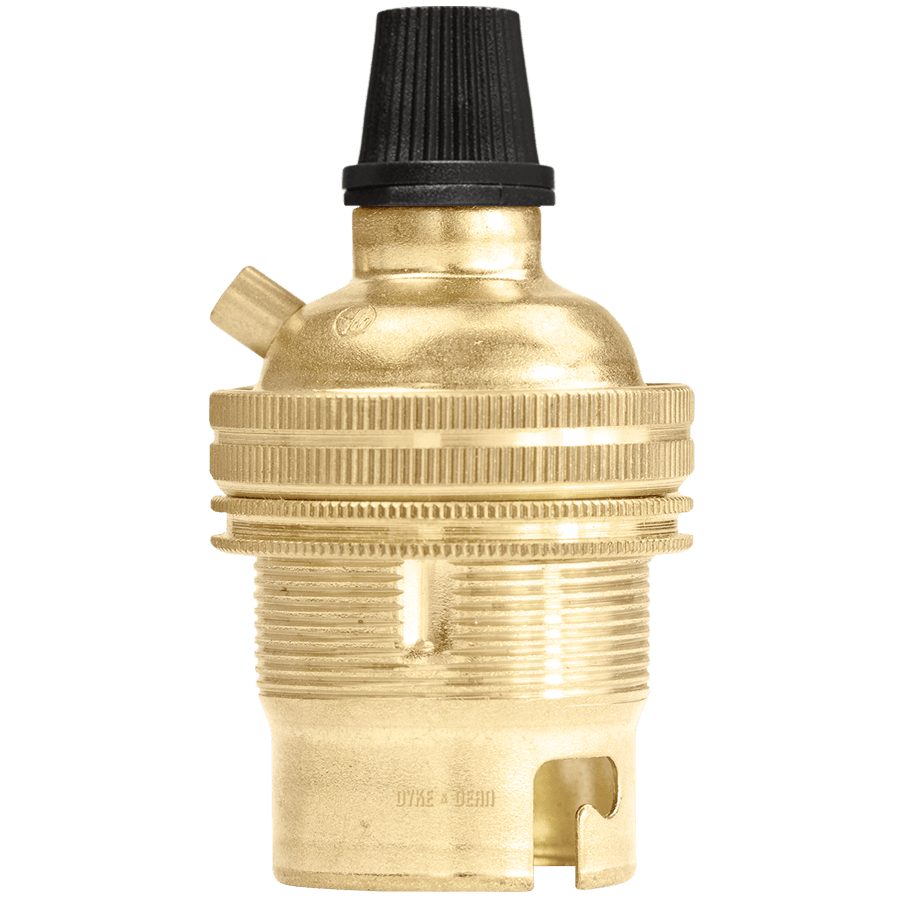 BRASS BAYONET GRIP BULB HOLDER - DYKE & DEAN