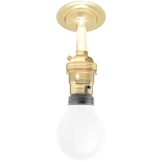 BRASS FIXED EXTENDED BAYONET WALL BULB HOLDER - DYKE & DEAN
