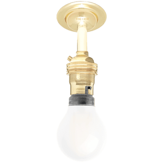 BRASS FIXED EXTENDED BAYONET WALL BULB HOLDER - DYKE & DEAN