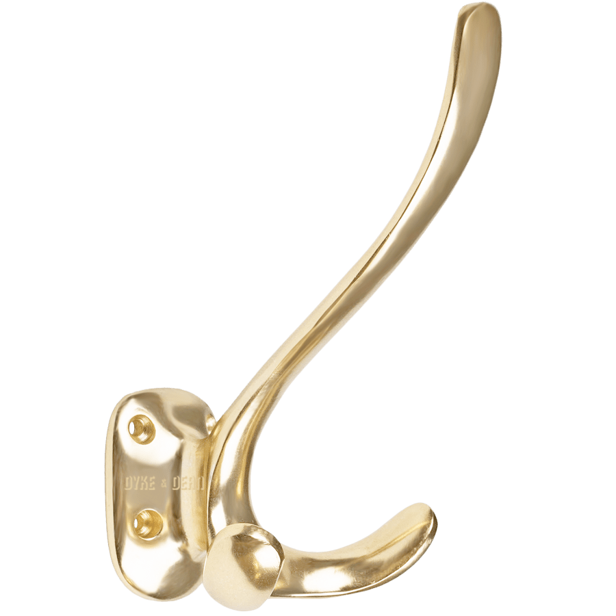 BRASS TRIPLE DOOR HOOK - DYKE & DEAN