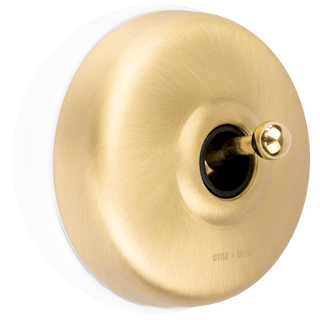 BRUSHED BRASS INTERMEDIATE WALL SWITCHES - DYKE & DEAN