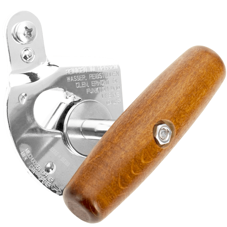 CAN OPENER WITH WOODEN HANDLE - DYKE & DEAN