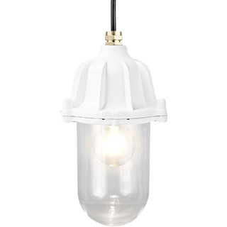 CAST LANTERN PENDANT WHITE BRASS CABLE GLAND - DYKE & DEAN