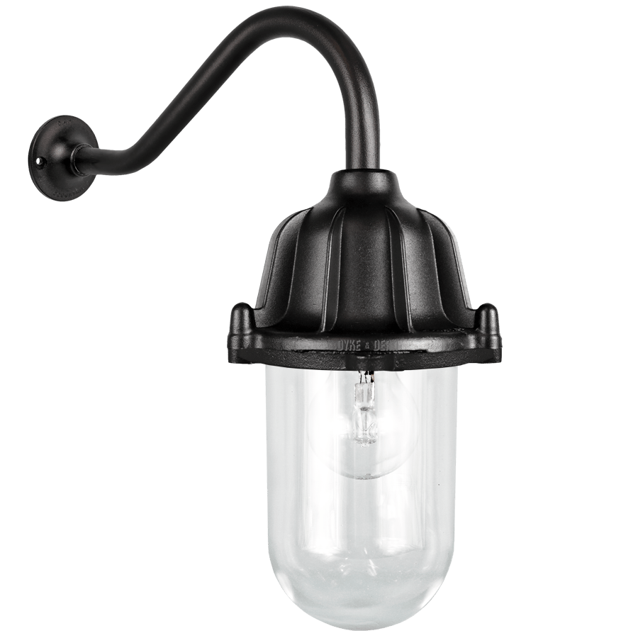 CAST SWAN NECK LANTERN BLACK - DYKE & DEAN