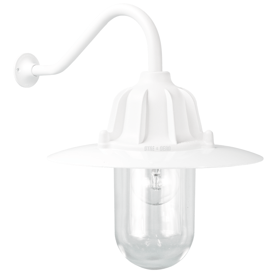 CAST SWAN NECK SHADED LANTERN WHITE - DYKE & DEAN