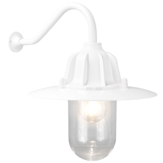 CAST SWAN NECK SHADED LANTERN WHITE - DYKE & DEAN