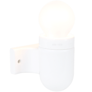 CERAMIC DROP ARM WALL FITTING WHITE - DYKE & DEAN