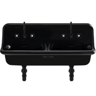 CERAMIC MOUNTED DOUBLE SINK WITH COLOUR OPTIONS - DYKE & DEAN