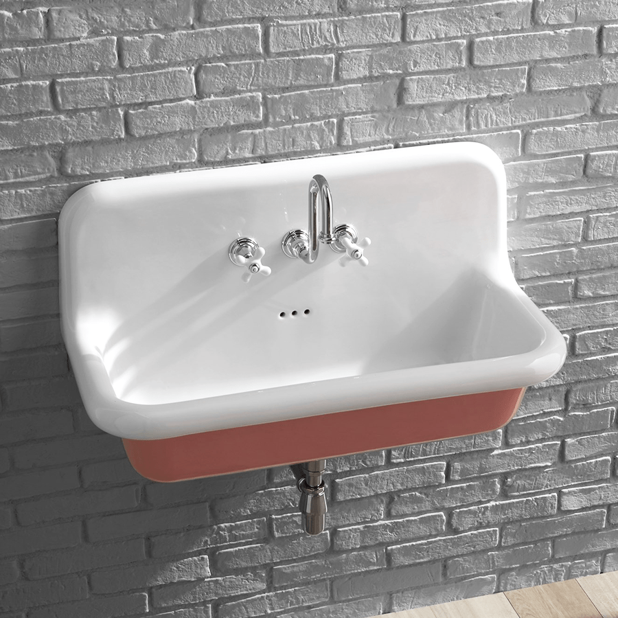 CERAMIC MOUNTED LARGE SINK WITH COLOUR OPTIONS - DYKE & DEAN