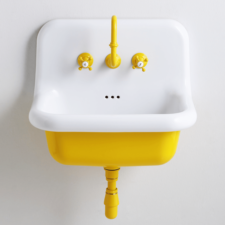 CERAMIC MOUNTED MEDIUM SINK WHITE - DYKE & DEAN