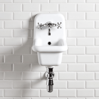 CERAMIC MOUNTED NARROW SINK - DYKE & DEAN