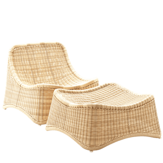 CHILL LOUNGE CHAIR & STOOL RATTAN - DYKE & DEAN