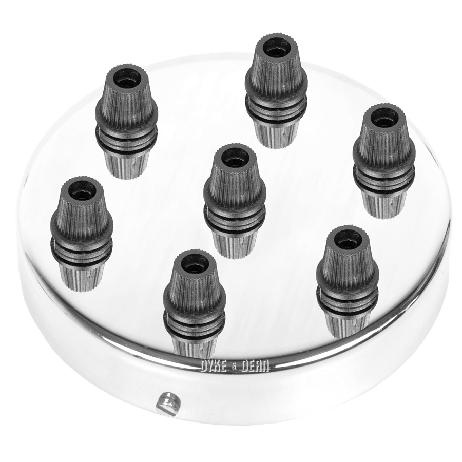 CHROME 7 WAY CABLE CEILING ROSE - DYKE & DEAN