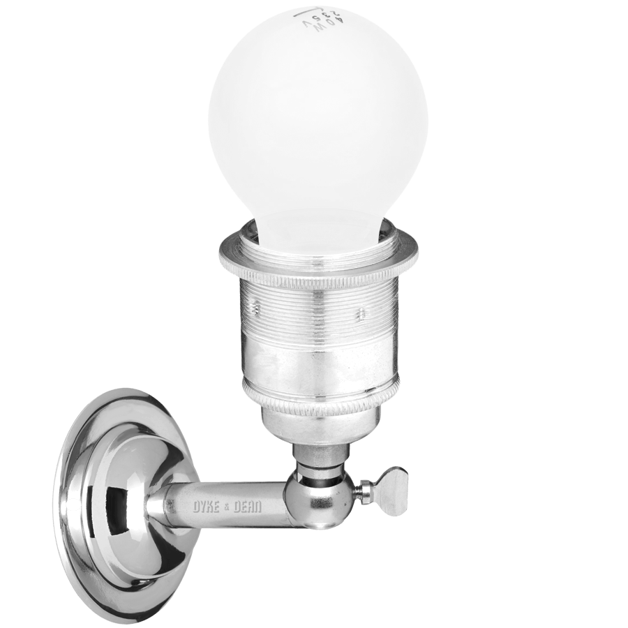 CHROME E27 WALL ARM LIGHTS - DYKE & DEAN