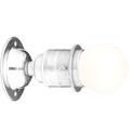 CHROME FIXED E27 WALL BULB HOLDER - DYKE & DEAN