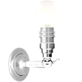 CHROME HEAVY E14 WALL ARM LIGHTS - DYKE & DEAN