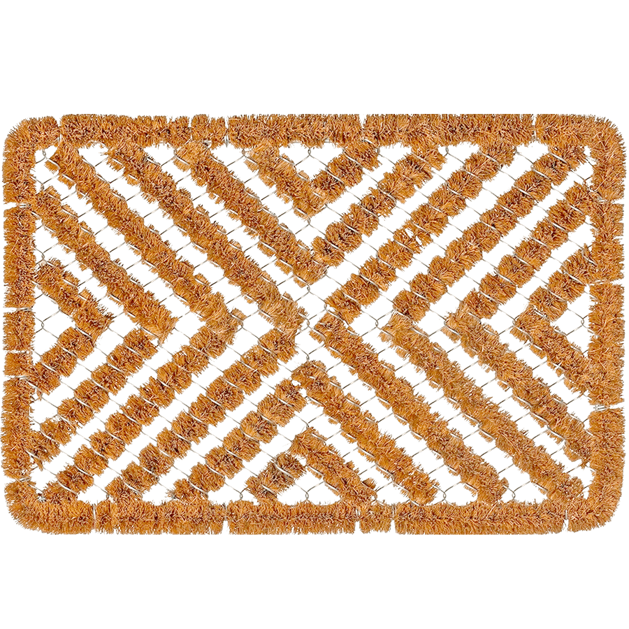 COCONUT WIRED DOORMAT CROSS - DYKE & DEAN