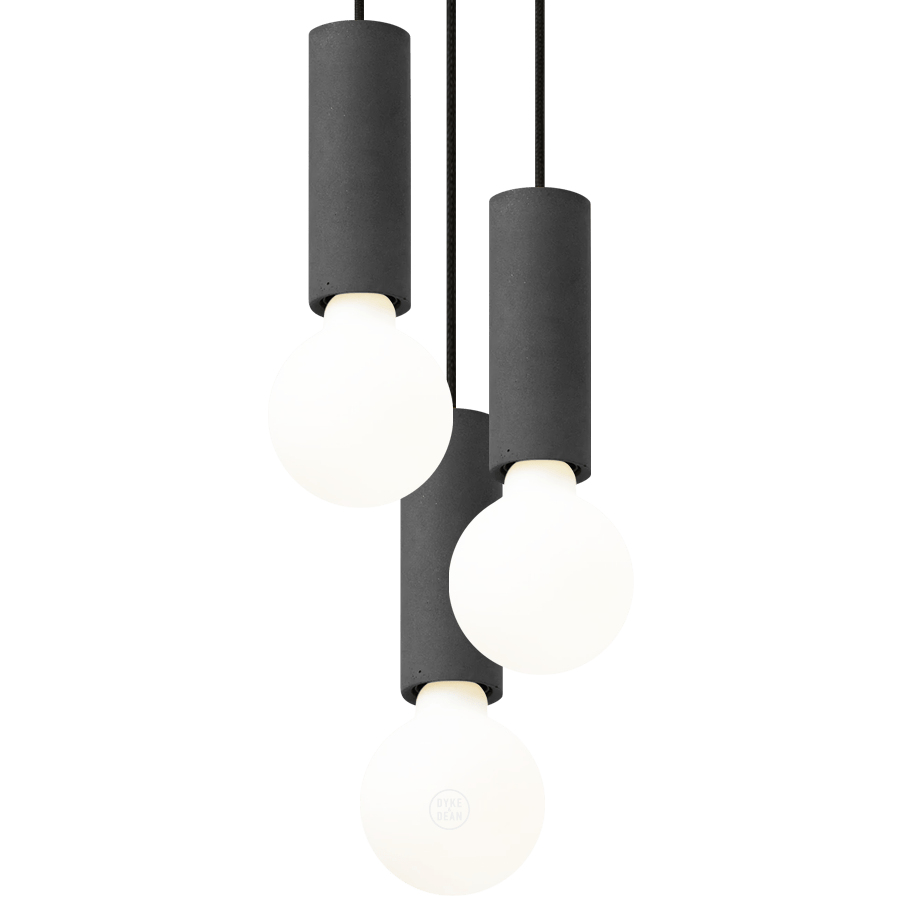 CONCRETE BATON PENDANT TRIO - DYKE & DEAN