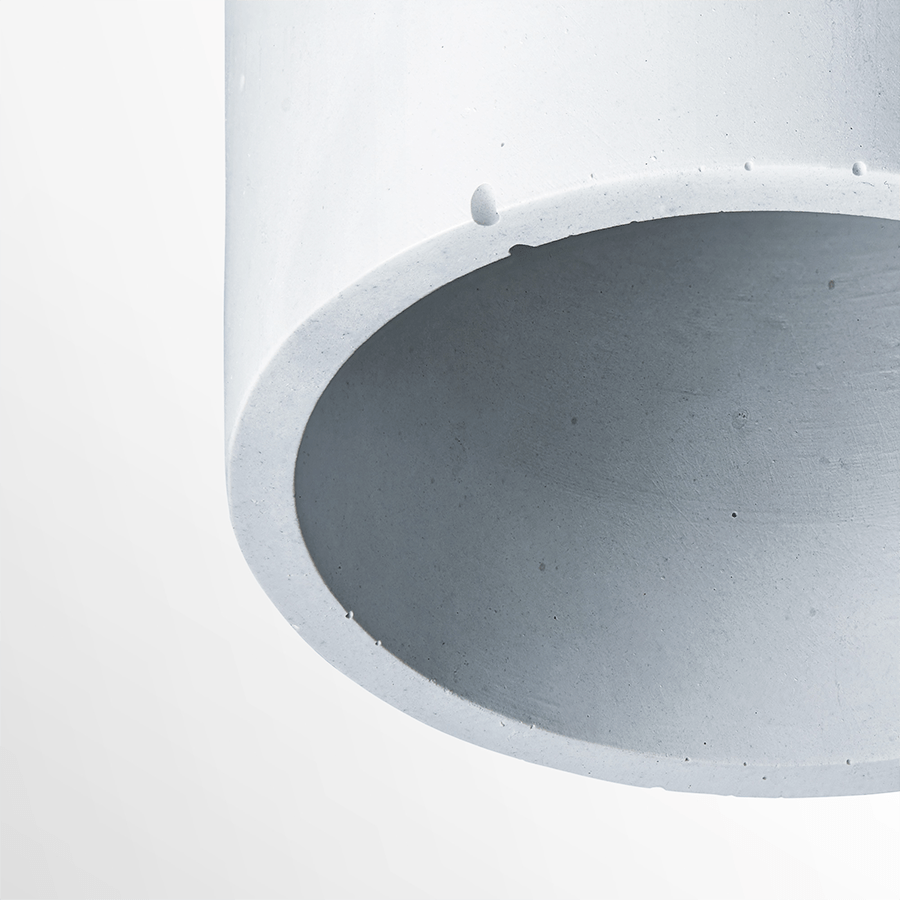 CONCRETE CYLINDER CEILING LIGHT BLUE - DYKE & DEAN