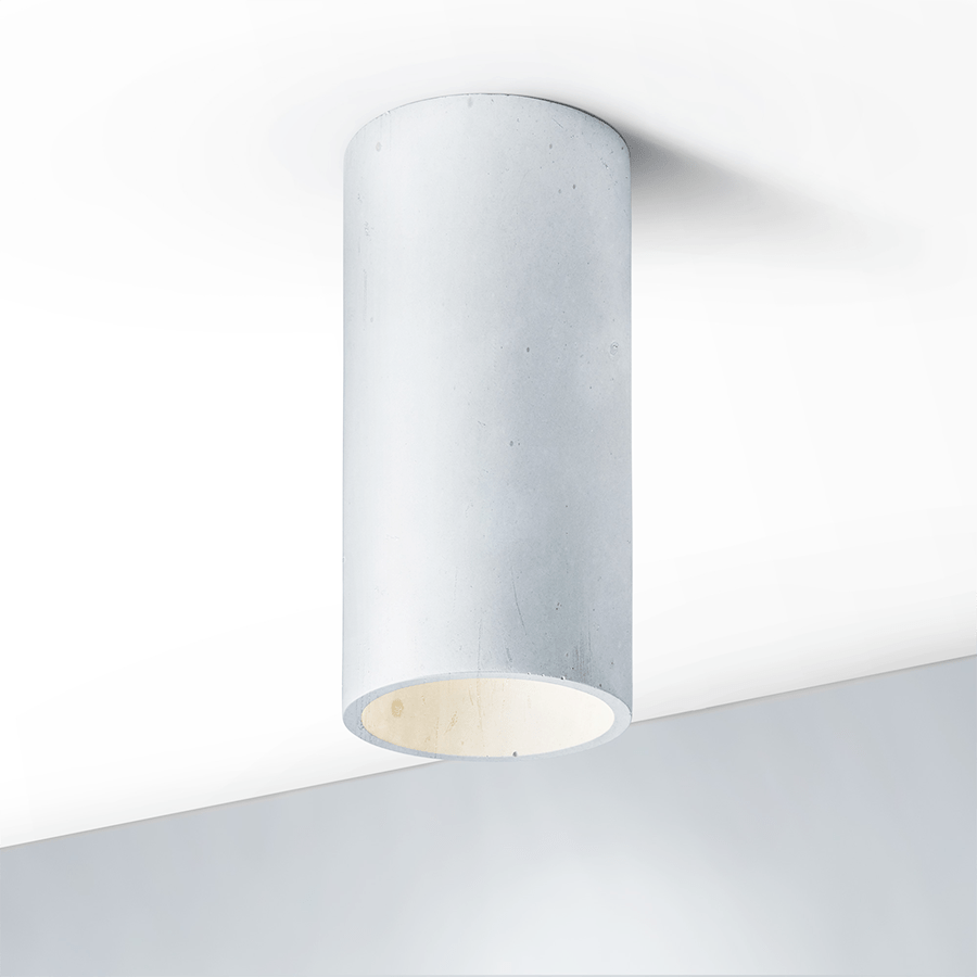 CONCRETE CYLINDER CEILING LIGHT BLUE - DYKE & DEAN