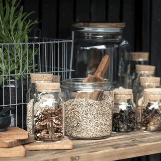 CORK GLASS STORAGE JAR 330ML - DYKE & DEAN