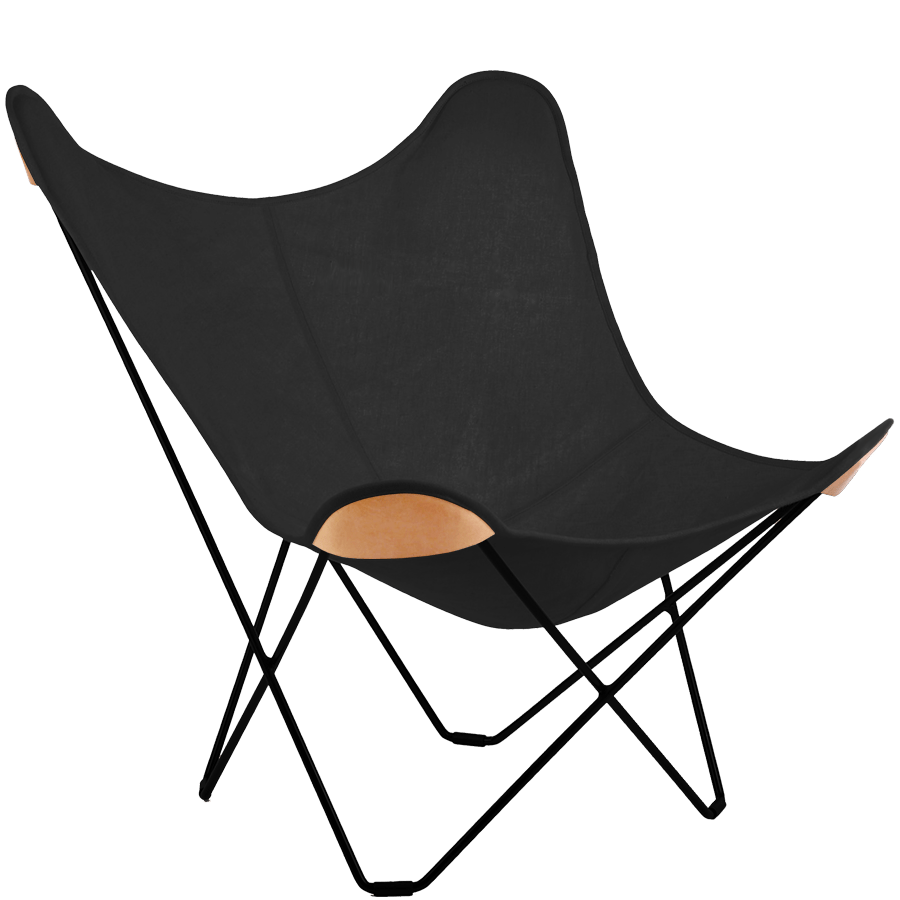 CUERO BUTTERFLY CHAIR BLACK CANVAS - DYKE & DEAN