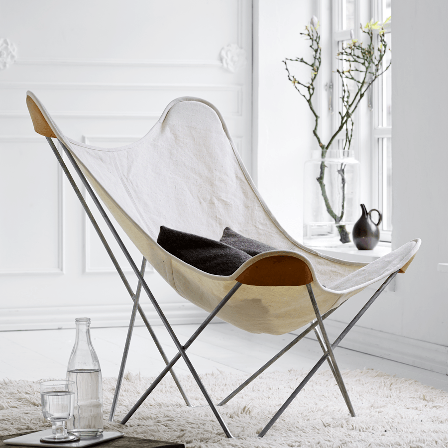 CUERO BUTTERFLY CHAIR BLACK CANVAS - DYKE & DEAN