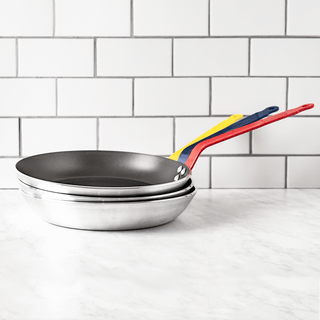 DE BUYER CHOC FRYING PANS YELLOW HANDLES - DYKE & DEAN