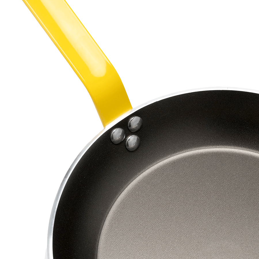 DE BUYER CHOC FRYING PANS YELLOW HANDLES - DYKE & DEAN