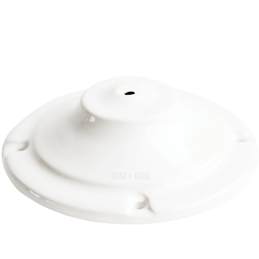 DECO WHITE CEILING ROSE - DYKE & DEAN