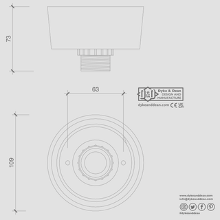 DUROPLAST REAR WIRED WALL & CEILING LIGHT - DYKE & DEAN