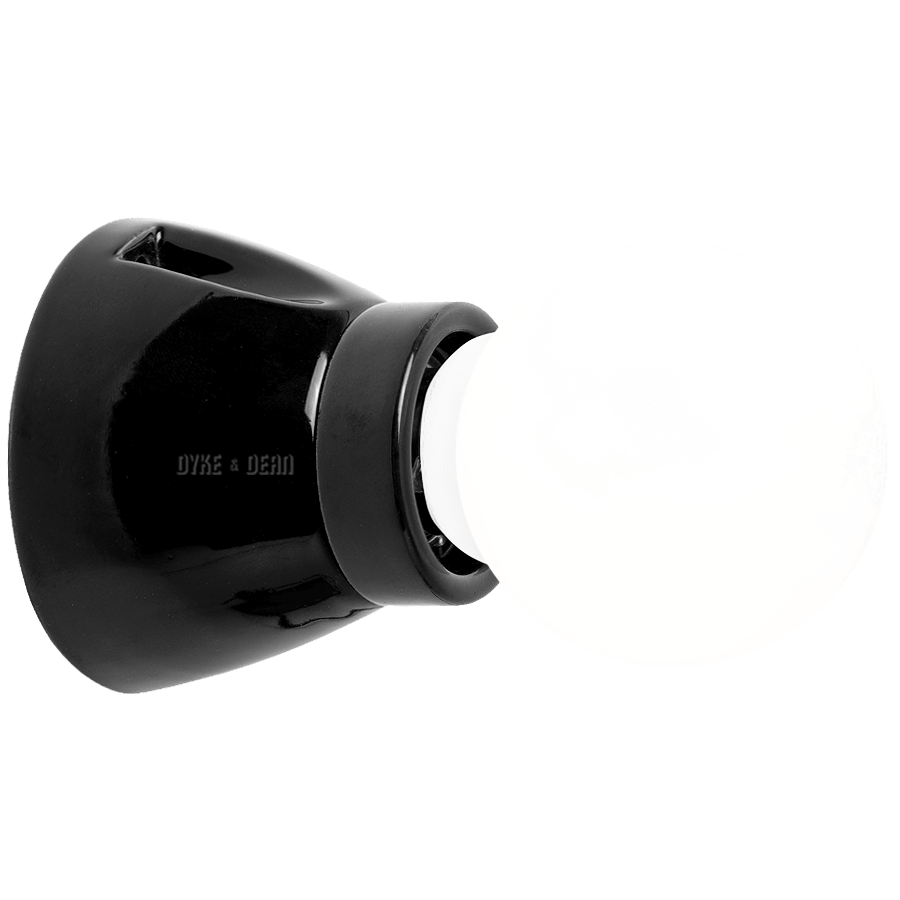 DYKE & DEAN FIXED SOCKET BLACK CERAMIC LAMP - DYKE & DEAN