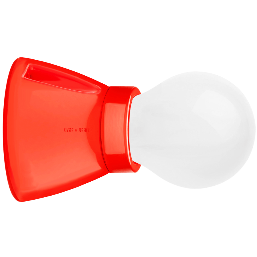 DYKE & DEAN FIXED SOCKET RED CERAMIC LAMP - DYKE & DEAN