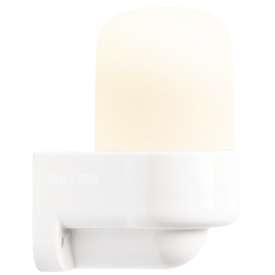 E27 CERAMIC WALL LIGHT FROSTED - DYKE & DEAN