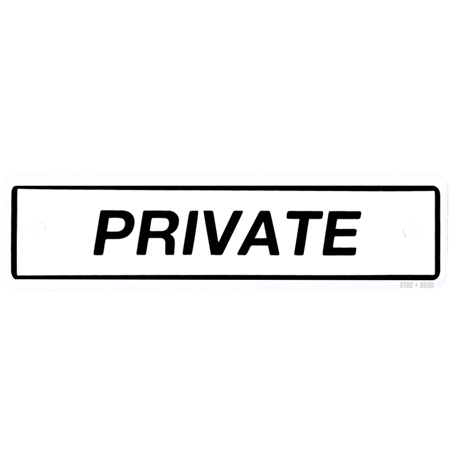 ENAMEL PRIVATE SIGN - DYKE & DEAN