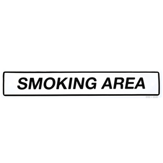 ENAMEL SMOKING AREA SIGN - DYKE & DEAN