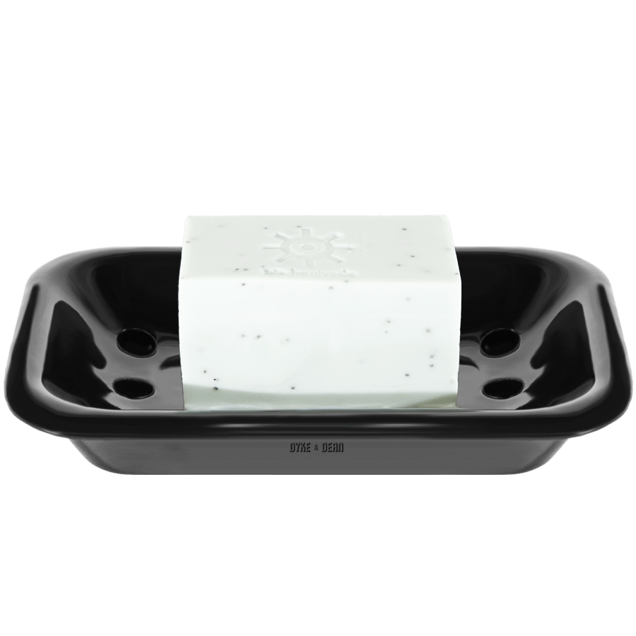 ENAMEL SOAP DISH BLACK - DYKE & DEAN