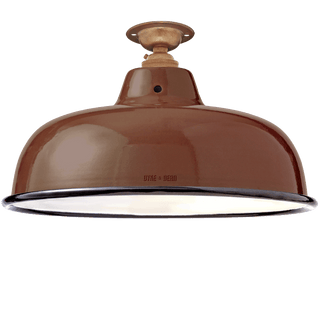 FIXED NECK VENT BROWN ENAMEL SHADE - DYKE & DEAN